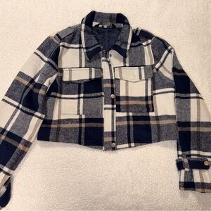 Plaid Cropped Jacket